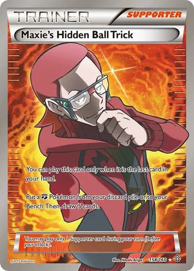 Maxie's Hidden Ball Trick (158 Full Art) Pokemon card