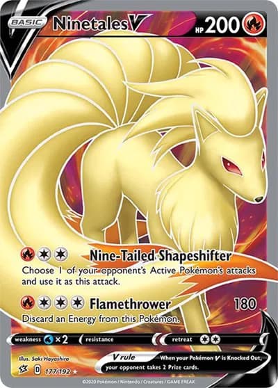 Ninetales V (Full Art)  Pokemon card