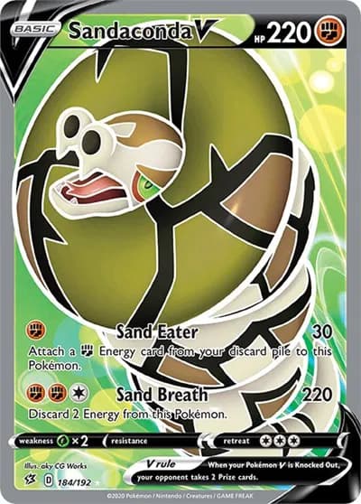 Sandaconda V (Full Art) Pokemon card