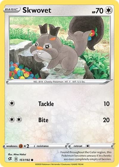 Skwovet  Pokemon card