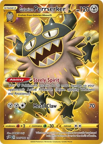 Galarian Perrserker (Secret)  Pokemon card