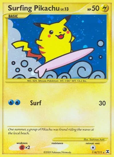 Surfing Pikachu  Pokemon card