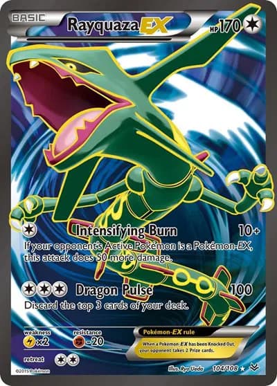 Rayquaza EX (104 Full Art)  Pokemon card