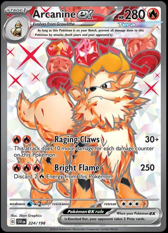 Arcanine ex   Pokemon card