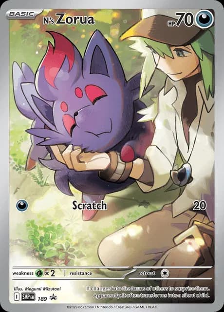 N's Zorua  Pokemon card