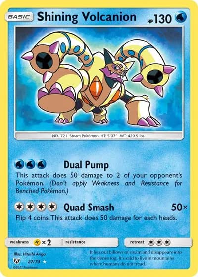 Shining Volcanion  Pokemon card