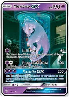 Mewtwo GX (Secret Shining)  Pokemon card