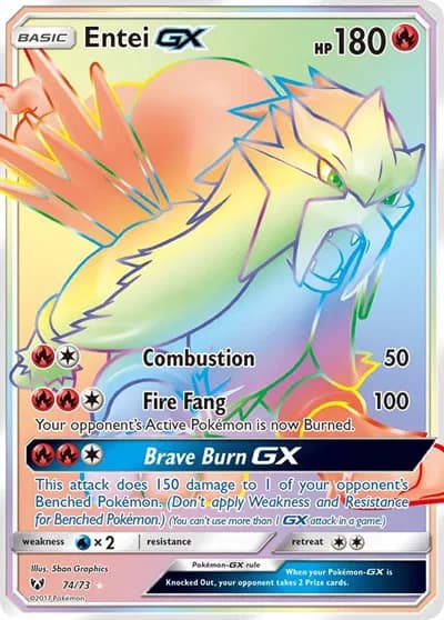 Entei GX (Secret)  Pokemon card