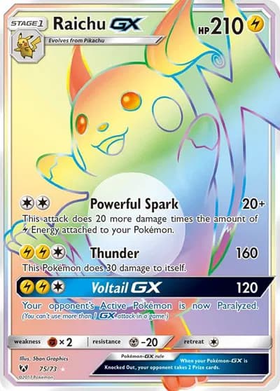 Raichu GX (Secret)  Pokemon card
