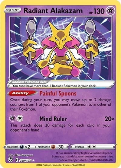 Radiant Alakazam  Pokemon card