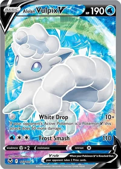 Alolan Vulpix V (Full Art)  Pokemon card