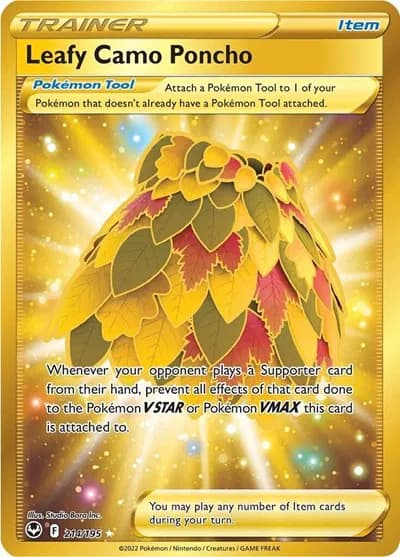 Leafy Camo Poncho (Secret) Pokemon card