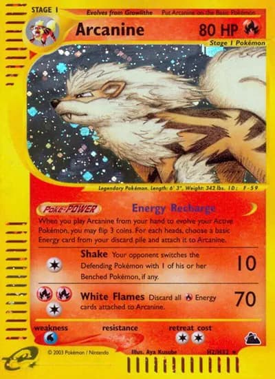 Arcanine (H2)  Pokemon card