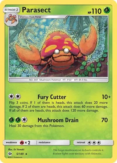 Parasect  Pokemon card