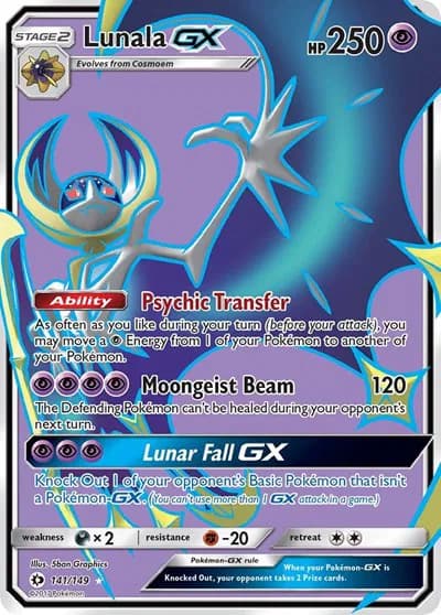 Lunala GX (Full Art)  Pokemon card