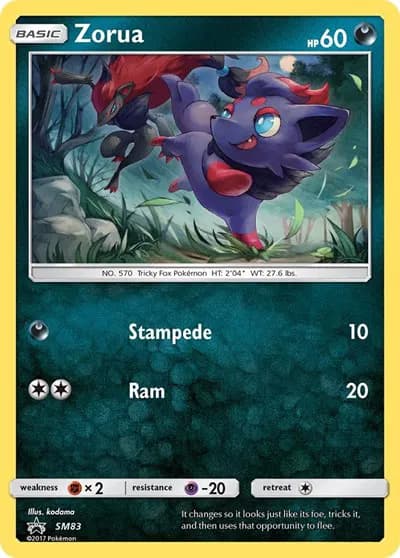 Zorua   Pokemon card