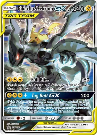 Pikachu & Zekrom GX  Pokemon card