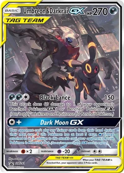 Umbreon & Darkrai GX   Pokemon card