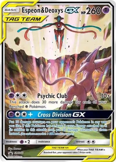 Espeon & Deoxys GX   Pokemon card