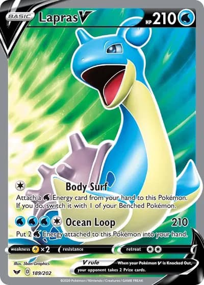 Lapras V (Full Art)  Pokemon card
