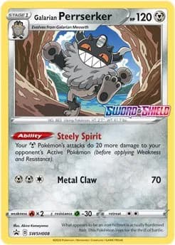 Galarian Perrserker (Prerelease)  Pokemon card