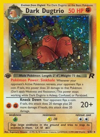 Dark Dugtrio Pokemon card