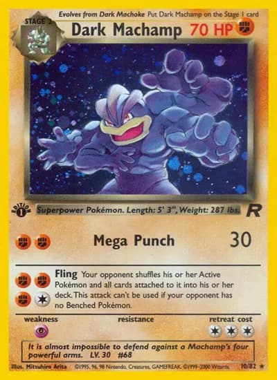 Dark Machamp (10) Pokemon card