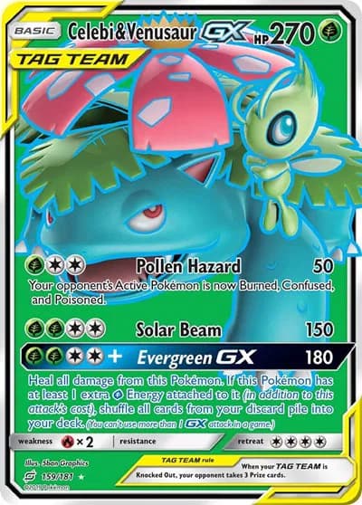Celebi & Venusaur GX (Full Art)  Pokemon card
