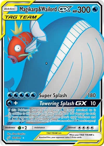 Magikarp & Wailord GX (Full Art)  Pokemon card