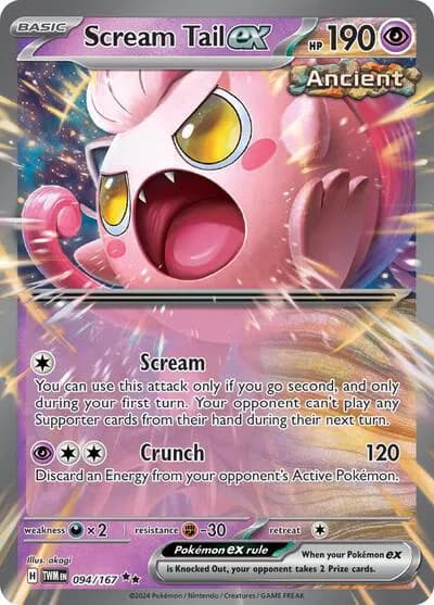 Scream Tail ex  Pokemon card