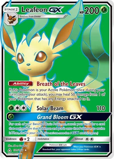 Leafeon GX (Full Art)  Pokemon card