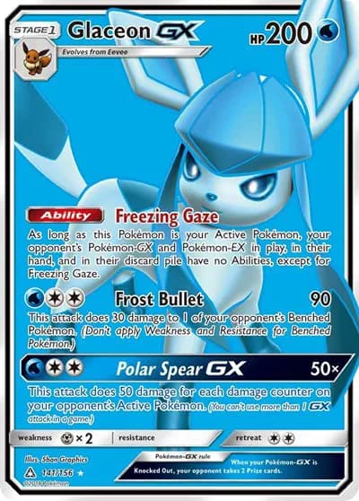 Glaceon GX (Full Art) Pokemon card