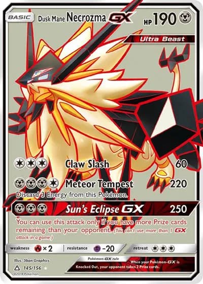 Dusk Mane Necrozma GX (Full Art) Pokemon card