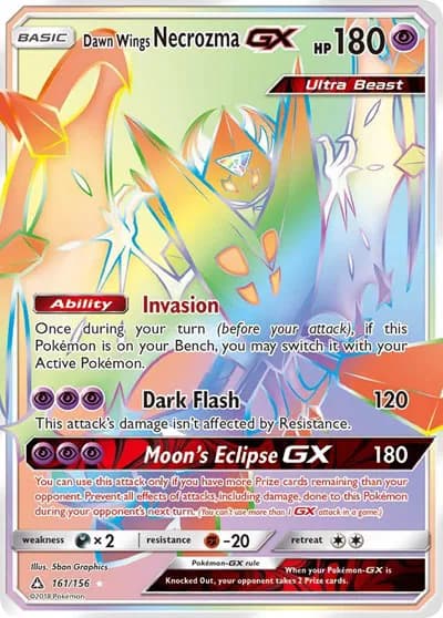 Dawn Wings Necrozma GX (Secret Rare) Pokemon card