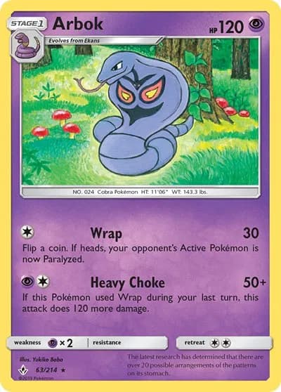 Arbok  Pokemon card