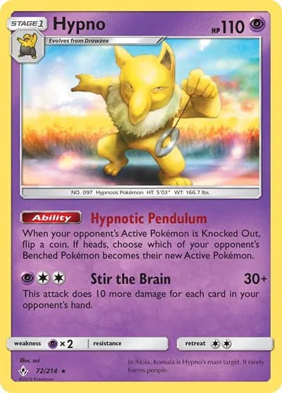 Hypno  Pokemon card
