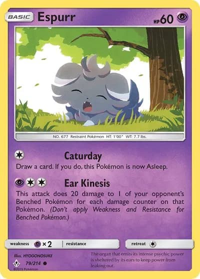 Espurr  Pokemon card