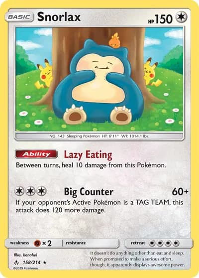 Snorlax  Pokemon card