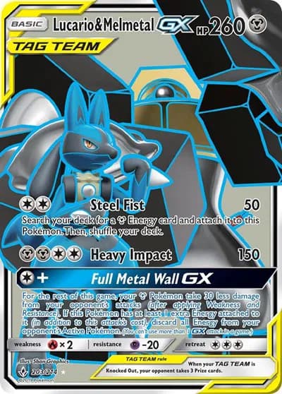 Lucario & Melmetal GX (Full Art)  Pokemon card