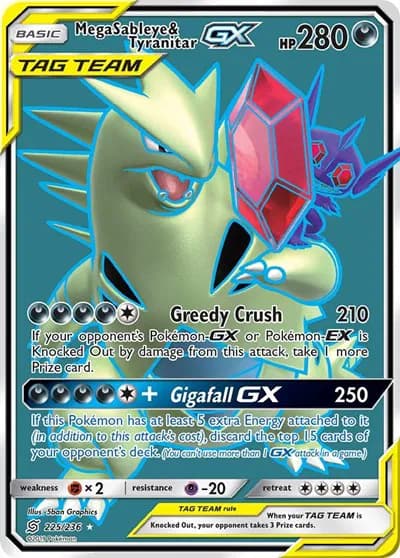 Mega Sableye & Tyranitar GX (Full Art)  Pokemon card