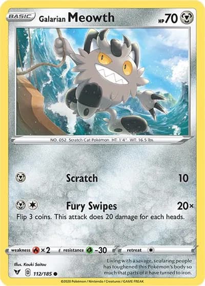 Galarian Meowth  Pokemon card