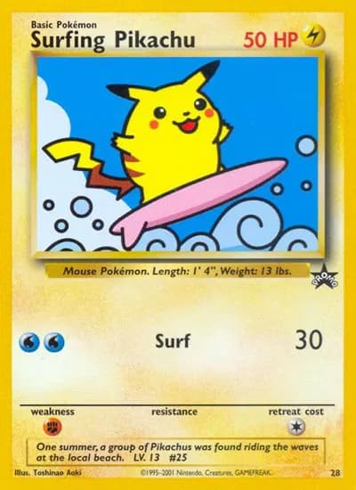 Surfing Pikachu  Pokemon card