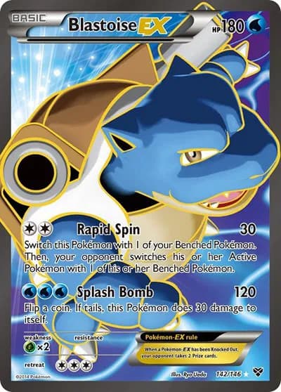 Blastoise EX (142 Full Art)  Pokemon card