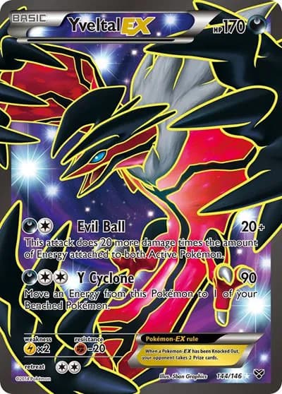 Yveltal EX (144 Full Art)  Pokemon card