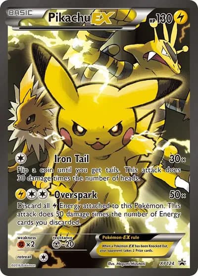 Pikachu EX   Pokemon card