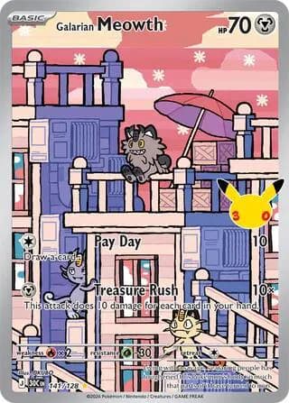 Galarian Meowth Pokemon card