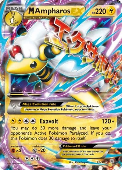 M Ampharos EX Pokemon card