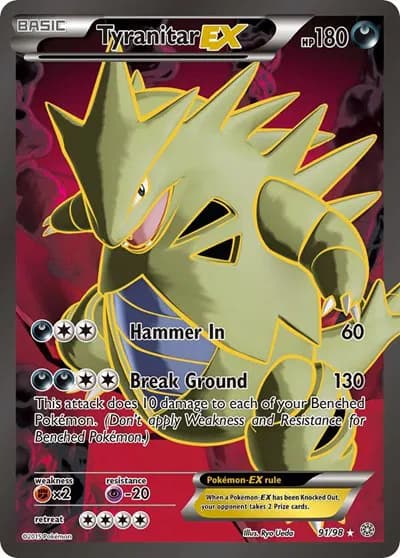 Tyranitar EX (91 Full Art) Pokemon card