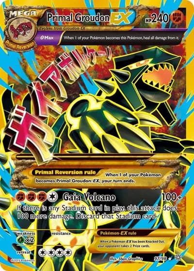 Primal Groudon EX (Shiny Full Art) Pokemon card
