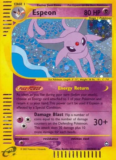 Espeon (H9) Pokemon card